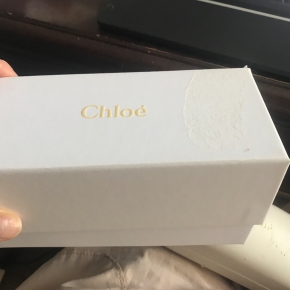 Chloe Taupe & Cream Circular Designer Sunglasses - New in Case